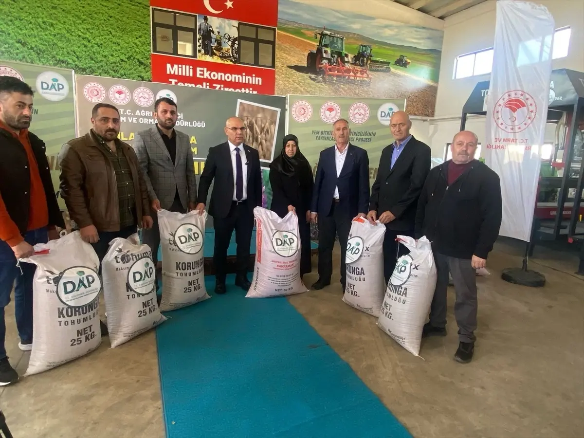 Ağrı’da 525 Çiftçiye Tohum Desteği